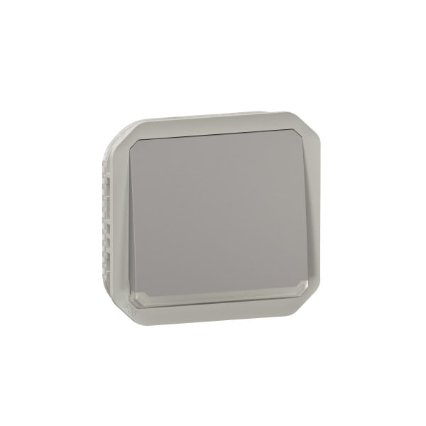 LEGRAND - Plexo New Einsatz Taster beleuchtet 10 A, Steckklemmen (SL), IP 55, IK 08, Grau