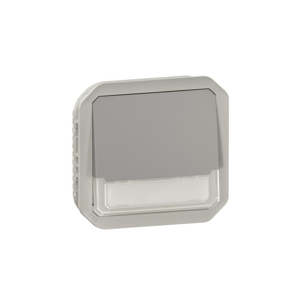LEGRAND - Plexo New Einsatz Taster Wechselkont, bel, Beschrift 10A, SL , IP55,IK08, Grau