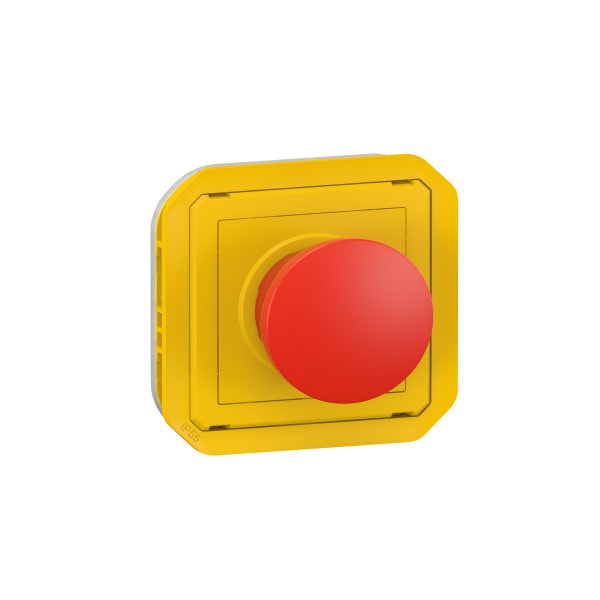 LEGRAND - Plexo New Einsatz NOT-AUS Taster, 3A, IP 55, IK 07, in der Farbe: Gelb