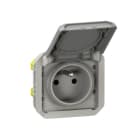 LEGRAND - Plexo New Einsatz Steckdose F/B Std Steckklemmen EB, IP55, IK 08, Grau