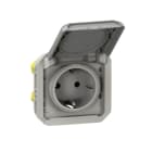 LEGRAND - Plexo New Einsatz Schutzkontakt-Steckdose Steckklemmen EB, IP44, IK08, Grau