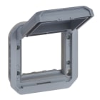 LEGRAND - Plexo New Einsatz Mosaic Adapter mit Klappdeckel in der Farbe: Grau