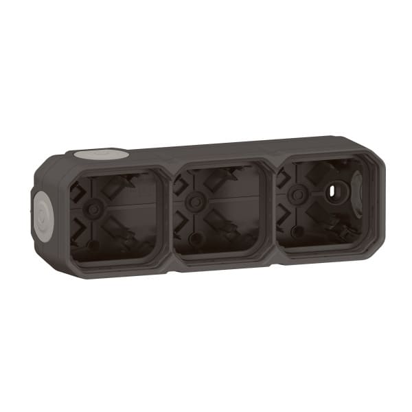 LEGRAND - Plexo New 3-fach Gehäuse horizontal und vertikal in der Farbe: Anthrazit