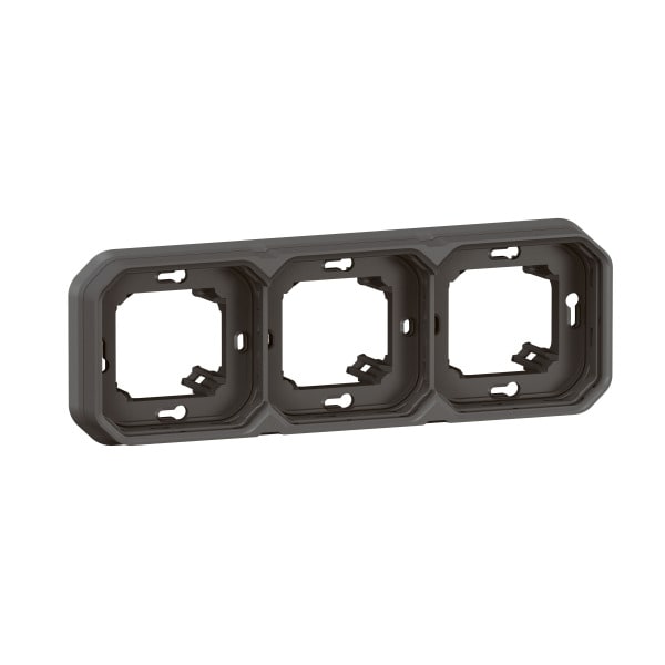 LEGRAND - Plexo New FRUP 3-fach horizontal und vertikal Tragring, in der Farbe: Anthrazit