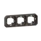 LEGRAND - Plexo New FRUP 3-fach horizontal und vertikal Tragring, in der Farbe: Anthrazit