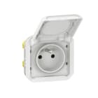 LEGRAND - Plexo New FRUP Steckdose F/B Std Steckklemmen EB, IP55, IK 08, Ultraweiß