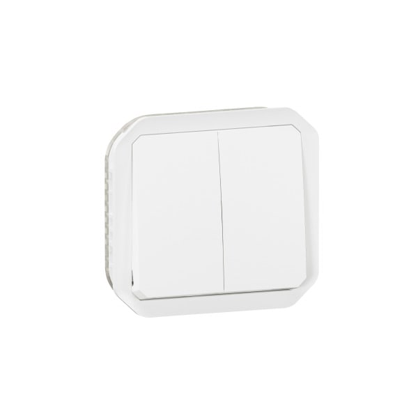 LEGRAND - Plexo New Einsatz Doppelwechselsch 10AX/Taster 10A, SL , IP55, IK08, Ultraweiß
