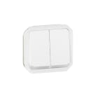 LEGRAND - Plexo New Einsatz Doppelwechselsch 10AX/Taster bel 10A, SL, IP55, IK08,Ultraweiß