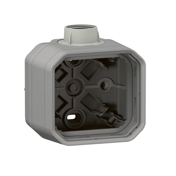 LEGRAND - Plexo New 1-fach Gehäuse mit Kabeleinführung PG 16 in der Farbe: Grau
