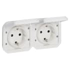 LEGRAND - Plexo New Einsatz 2fach vorverdrah SSDO horizontal, SL, EB, IP44 IK08, Ultraweiß