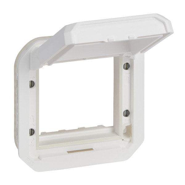 LEGRAND - Plexo New Einsatz Mosaic Adapter mit Klappdeckel in der Farbe: Ultraweiß