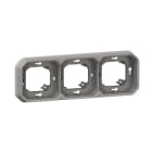 LEGRAND - Plexo New FRUP 3-fach horizontal und vertikal Tragring, in der Farbe: Grau