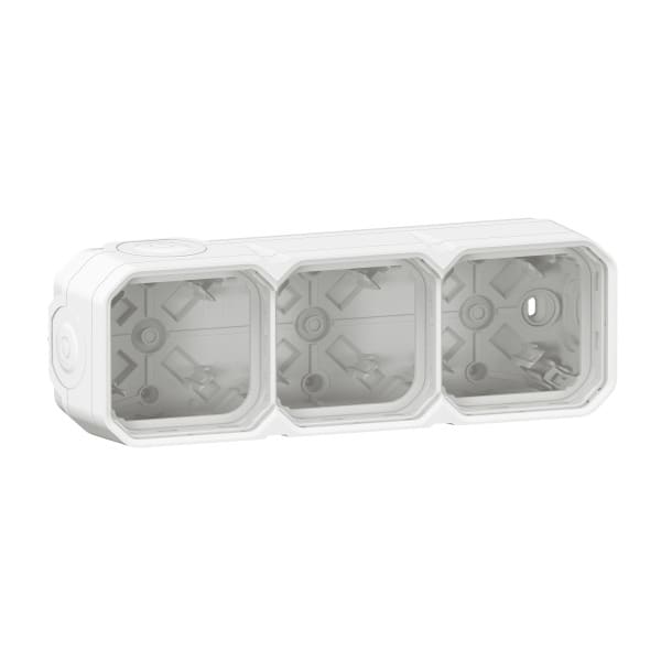 LEGRAND - Plexo New 3-fach Gehäuse horizontal und vertikal in der Farbe: Ultraweiß