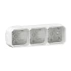 LEGRAND - Plexo New 3-fach Gehäuse horizontal und vertikal in der Farbe: Ultraweiß
