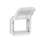 LEGRAND - Plexo New Einsatz Mosaic Adapter mit transparentem Klappdeckel Ultraweiß