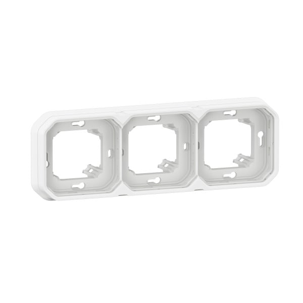 LEGRAND - Plexo New FRUP 3-fach horizontal und vertikal Tragring, in der Farbe: Ultraweiß