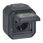 LEGRAND - Plexo New FRAP Green'Up Schutzkontakt-Steckdose SL,EB,IP44,IK08, Anthrazit
