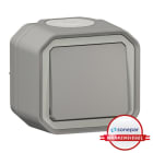 LEGRAND - MS! Plexo New FRAP Wechselschalter 10 AX, Steckklemmen, IP55, IK08, Grau