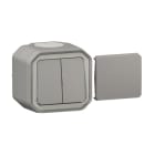 LEGRAND - Plexo New FRAP Multifunktionsschalter 10AX/Taster 10A, Steckklem, IP55 IK08,Grau