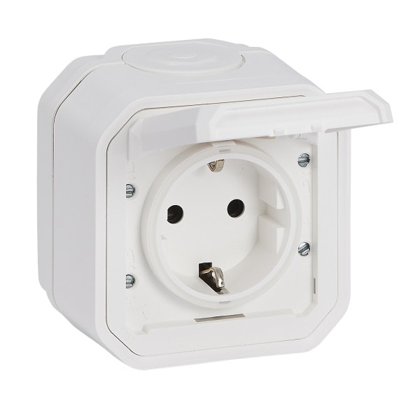 LEGRAND - Plexo New FRUP Schutzkontakt-Steckdose Steckklemmen, EB, IP44, IK 08, Ultraweiß