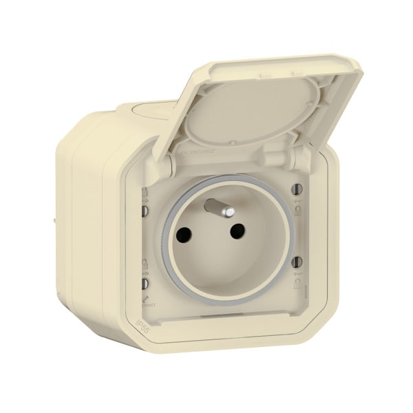 LEGRAND - Plexo New FRAP Steckdose F/B Std Steckklemmen EB, IP55, IK 08, Beige