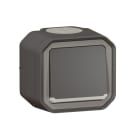 LEGRAND - Plexo New FRAP Taster beleuchtet 10 A, Steckklemmen (SL), IP 55, IK08, Anthrazit
