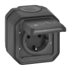 LEGRAND - Plexo New FRAP Schutzkontakt-Steckdose Symbol Fahrrad SL,EB,IP44,IK08, Anthrazit