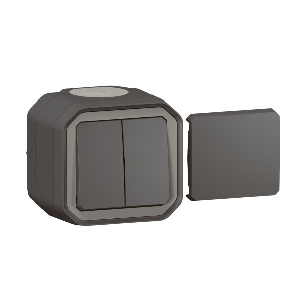 LEGRAND - Plexo New FRAP Multifunktionsschalt 10AX/Taster 10A, SL, IP55, IK08, Anthrazit