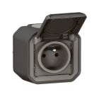 LEGRAND - Plexo New FRAP Steckdose F/B Std Steckklemmen EB, IP55, IK 08, Anthrazit