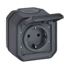 LEGRAND - Plexo New FRAP Schutzkontakt-Steckdose Steckkle EB,IP44,IK08, Anthrazit