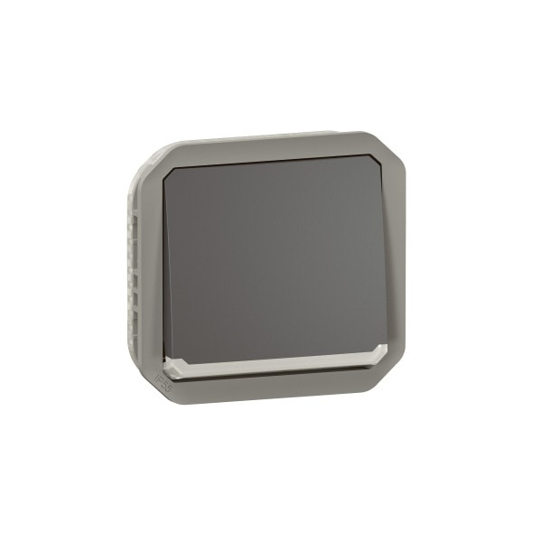 LEGRAND - Plexo New Einsatz Wechselschalter Kontroll 10AX, Steckklem,IP55,IK08, Anthrazit
