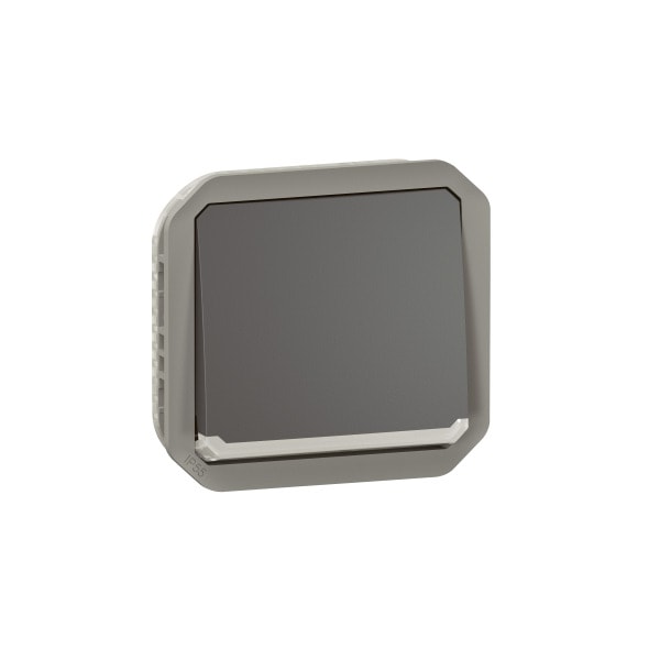 LEGRAND - Plexo New Einsatz Wechselschalter beleuchtet 10AX, Steckklem,IP55,IK08,Anthrazit