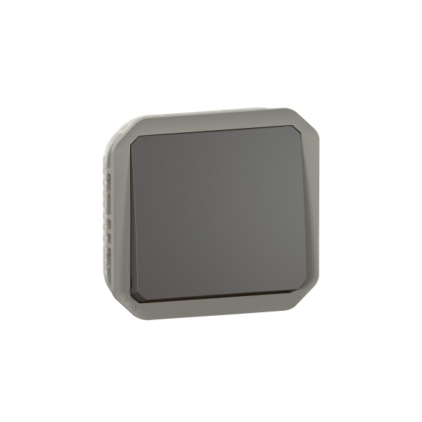 LEGRAND - Plexo New Einsatz Taster 10 A, Steckklemmen (SL), IP 55, IK 08, Anthrazit