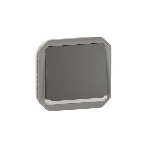 LEGRAND - Plexo New Einsatz Taster beleuchtet 10A, Steckklemmen (SL), IP55 IK08, Anthrazit