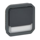 LEGRAND - Plexo New Einsatz Taster Wechselkont bel Beschrif 10A, SL , IP55,IK08, Anthrazit