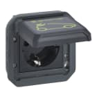 LEGRAND - Plexo New Einsatz Green'Up Schutzkontakt-Steckdose SL,EB,IP44,IK08, Anthrazit