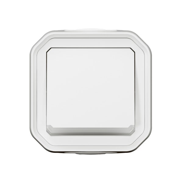 LEGRAND - Plexo New FRUP Taster beleuchtet 10 A, Steckklemmen (SL), IP 55, IK08, Ultraweiß
