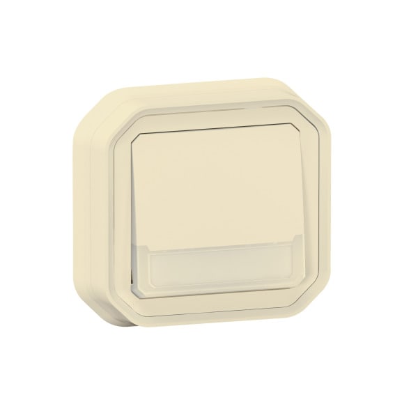 LEGRAND - Plexo New FRUP Taster Wechselkont bel, Beschrift 10A, Steckklem IP55,IK08, Beige
