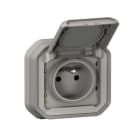 LEGRAND - Plexo New FRUP Steckdose F/B Standard Steckklemmen EB, IP55, IK08, Grau
