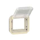 LEGRAND - Plexo New Einsatz Mosaic Adapter mit transparentem Klappdeckel arbe:Beige
