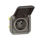 LEGRAND - Plexo New Einsatz Steckdose F/B Std, Schraubklemmen EB, IP55, IK 08, Anthrazit