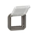 LEGRAND - Plexo New Einsatz Mosaic Adapter transparent Klappdeckel verschließbar Anthrazit