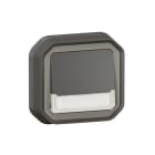 LEGRAND - Plexo New FRUP Taster Wechselkont bel, Beschrift 10A, SL, IP55, IK08, Anthrazit