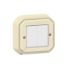 LEGRAND - Plexo New with Netatmo Wandsender Licht 2-fach, IP 55, Farbe: Beige