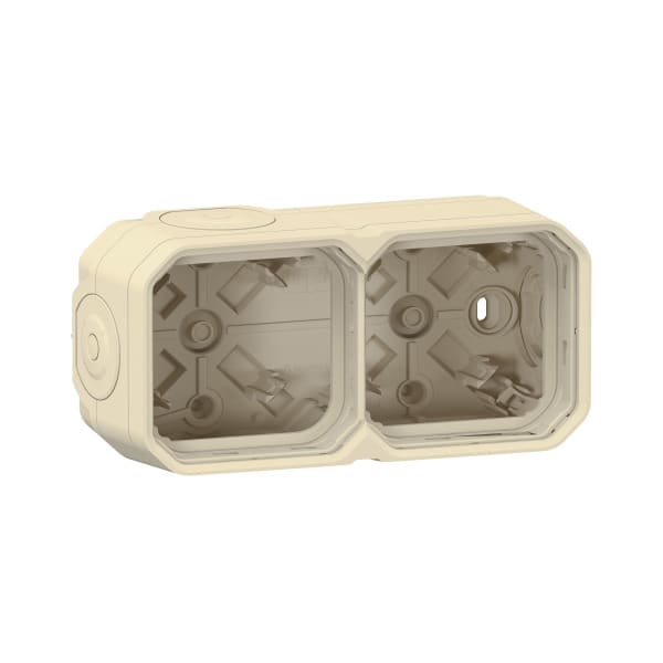 LEGRAND - Plexo New 2-fach Gehäuse horizontal und vertikal in der Farbe: Beige