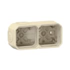 LEGRAND - Plexo New 2-fach Gehäuse horizontal und vertikal in der Farbe: Beige