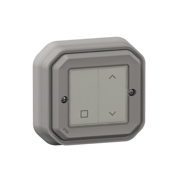 LEGRAND - Plexo New with Netatmo Wandsender Rollladen, IP 55, Farbe: Grau