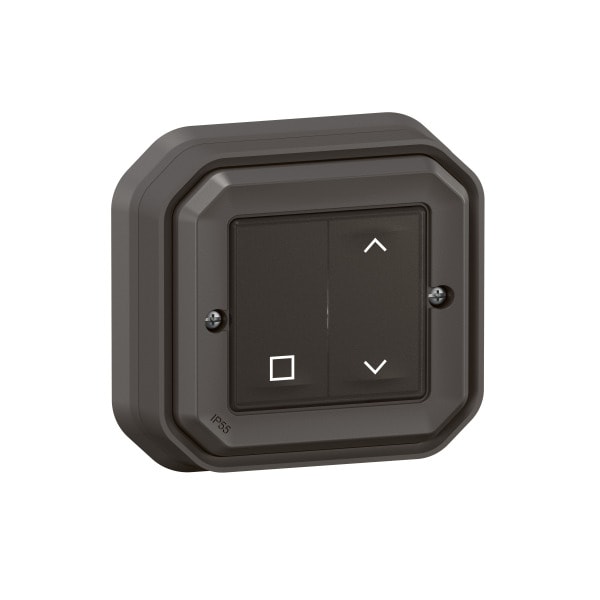 LEGRAND - Plexo New with Netatmo Wandsender Rollladen, IP 55, Farbe: Anthrazit