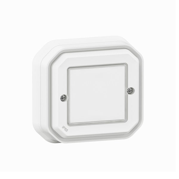 LEGRAND - Plexo New with Netatmo Wandsender Licht 1-fach, IP 55, Farbe: Ultraweiß