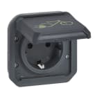 LEGRAND - Plexo New Einsatz Schutzkontakt-Steckdose Fahrrad SL,EB,IP44,IK08, Anthrazit